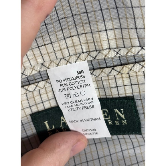 LAUREN Ralph Lauren Men's 50R Brown Faux Leather Sport Coat Blazer Jacket - Picture 4 of 6